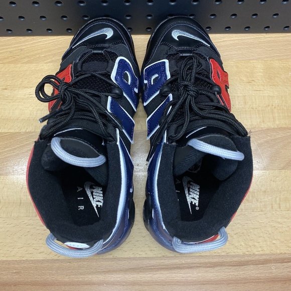 Nike Air More Uptempo '96 GS Retro Shoes Black Red Youth Size 5Y / Women’s 6.5 - Picture 6 of 12
